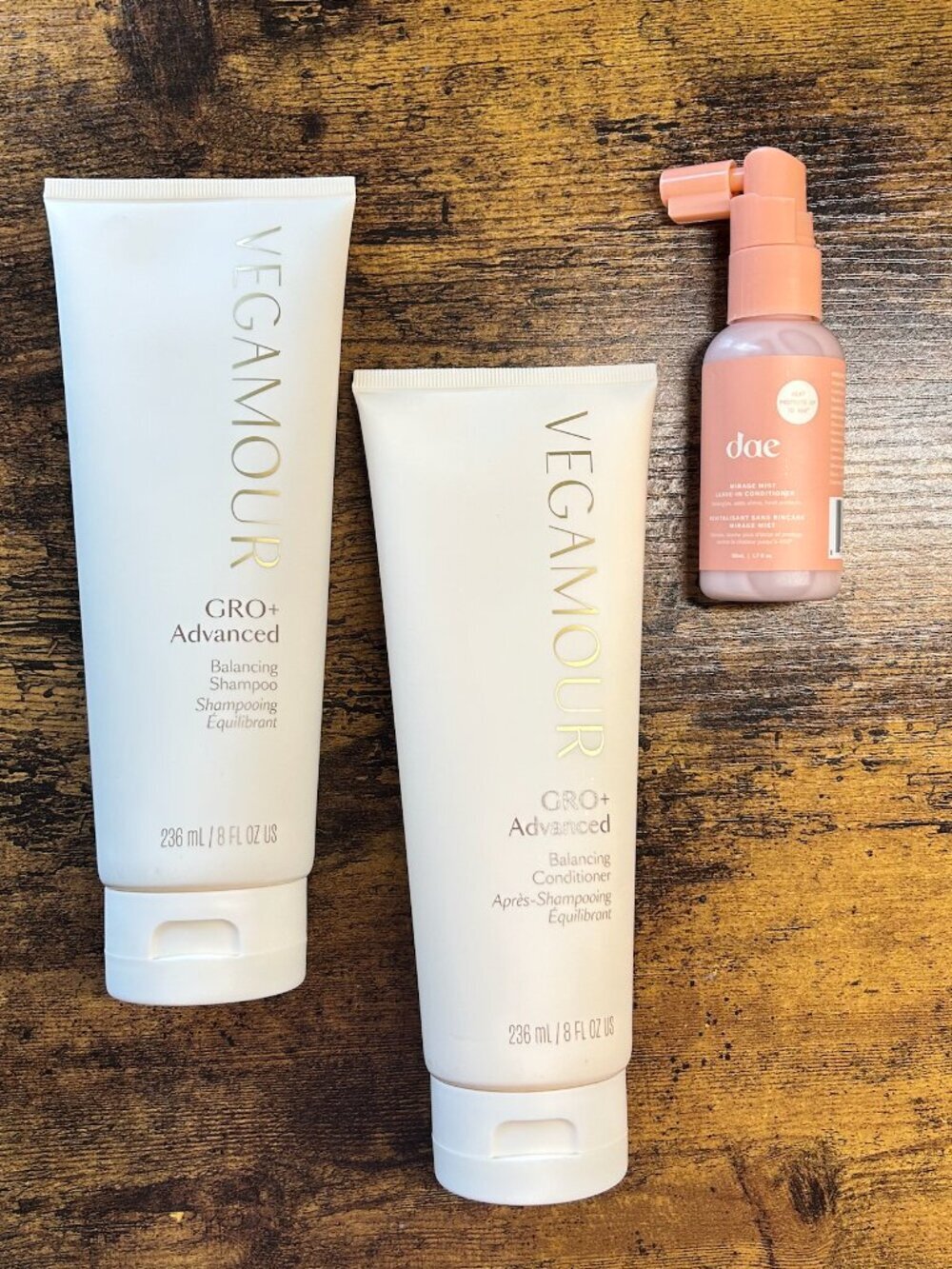 Hair Growth Bundle Vegamour GRO+ Shampoo Conditioner + Dae Leave In Set NIB - Picture 2 of 7